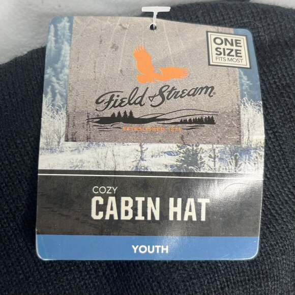 Field & Stream Cozy Cabin Hat Youth Penguin Design Black Warm New - Picture 5 of 7